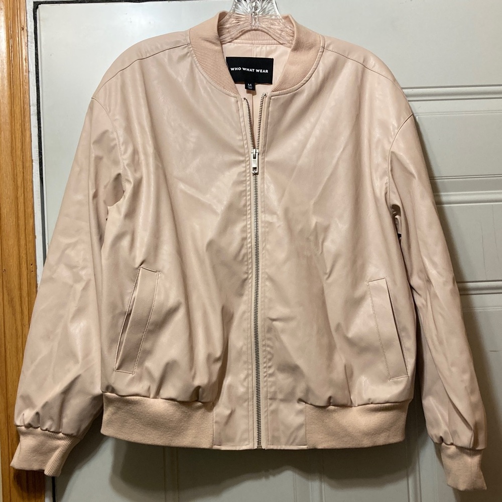 Who What Wear Blush Pink Bomber Jacket M